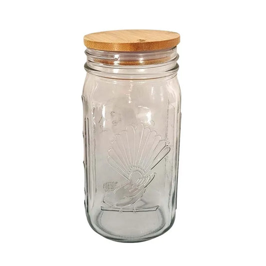 Glass Storage Jar | Natural Wooden Lid