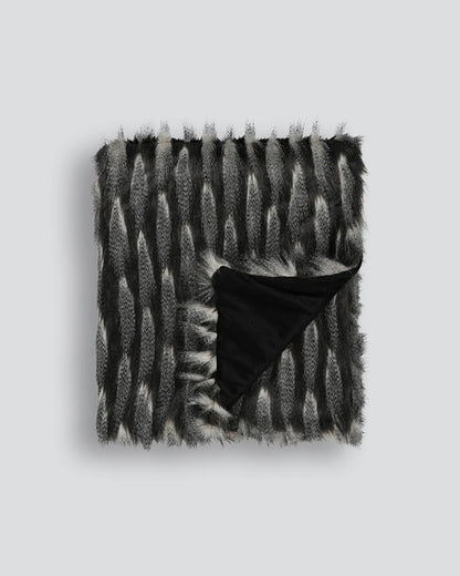 Estelle Faux Fur Throw - Charcoal