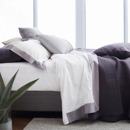Deep Fitted Sheet in White | Cotton Sateen