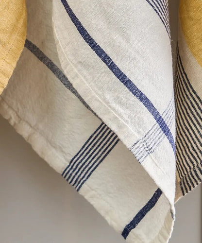 Plaid Marine Blue Tea towel