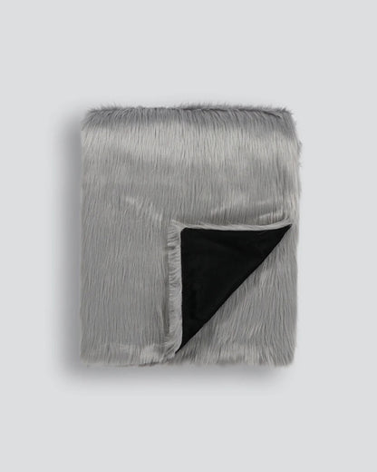 Annalise Faux Fur Throw - Silver