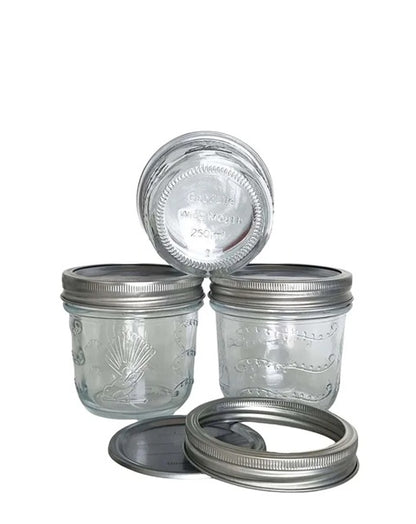 Glass Preserving Jar - 250ML ( 2 piece lid )