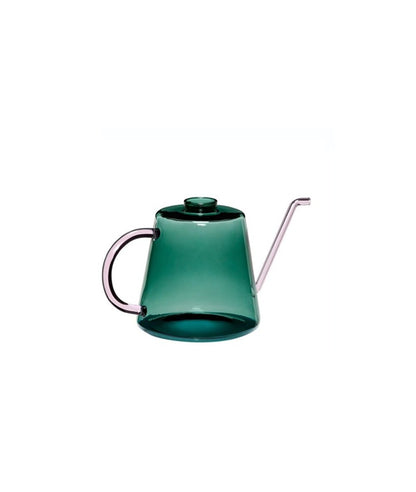 Glass Watering Can Green/Pink