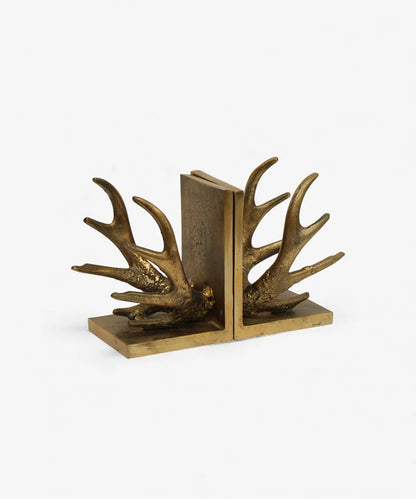 Gold Antler Bookends