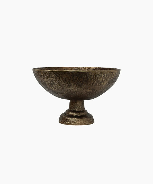 Babylon Bowl on Stand ~ Antique Gold