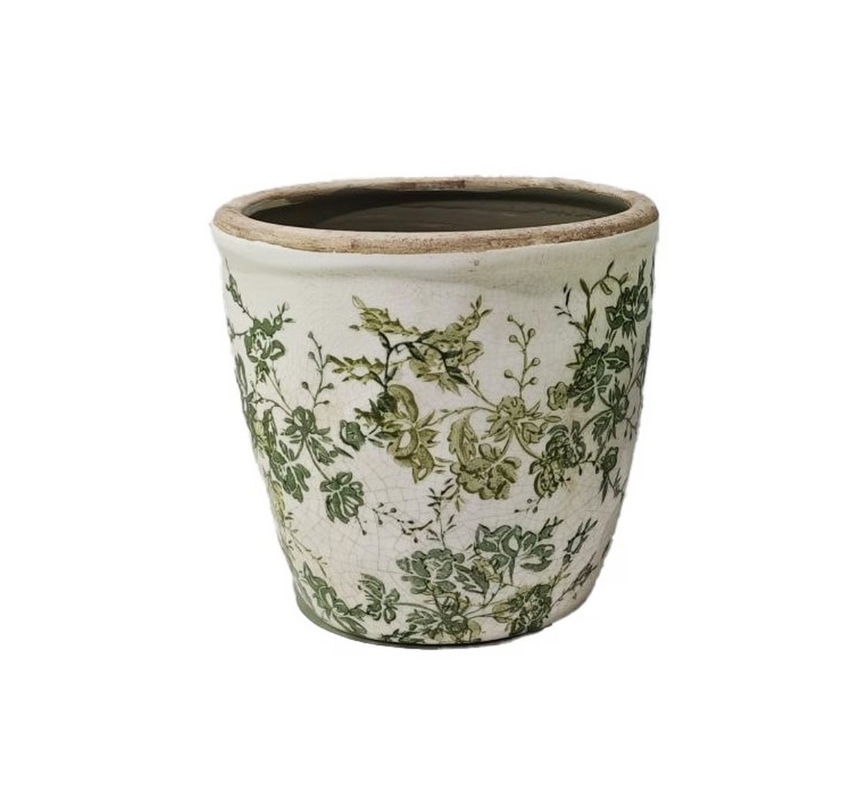 Aged Green Vines Planter - 16cm