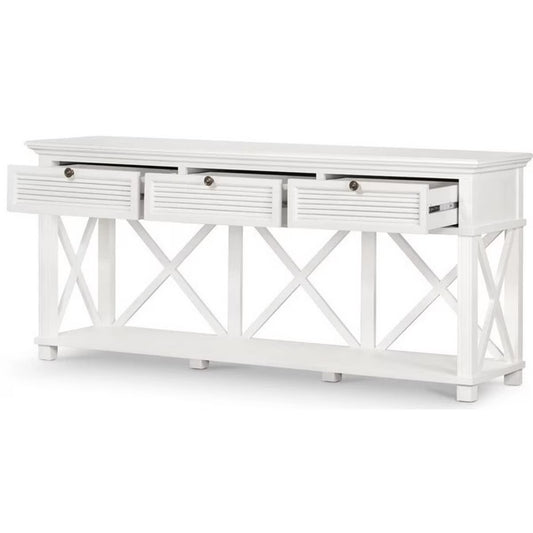 Hamptons Hall Table 3 Draw | White