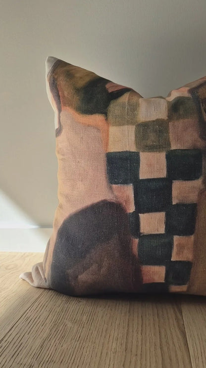 Abstract Painted Cushion - 50cm x 50cm