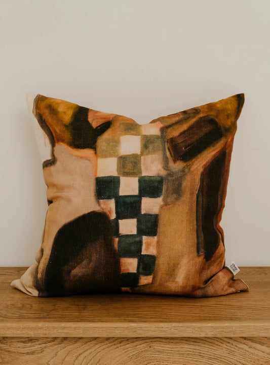 Abstract Painted Cushion - 50cm x 50cm