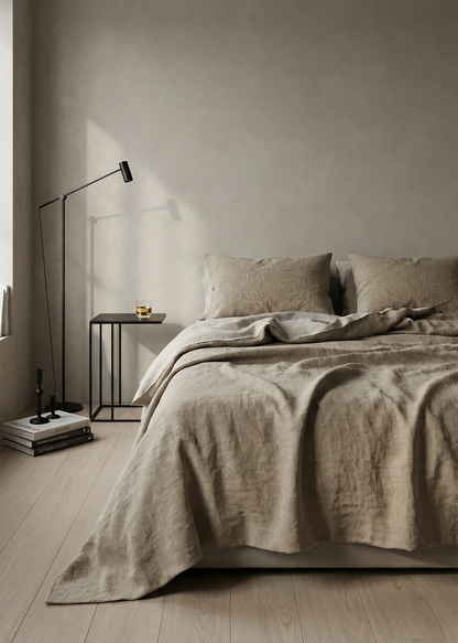 Heavy Linen Bed Cover | Jute