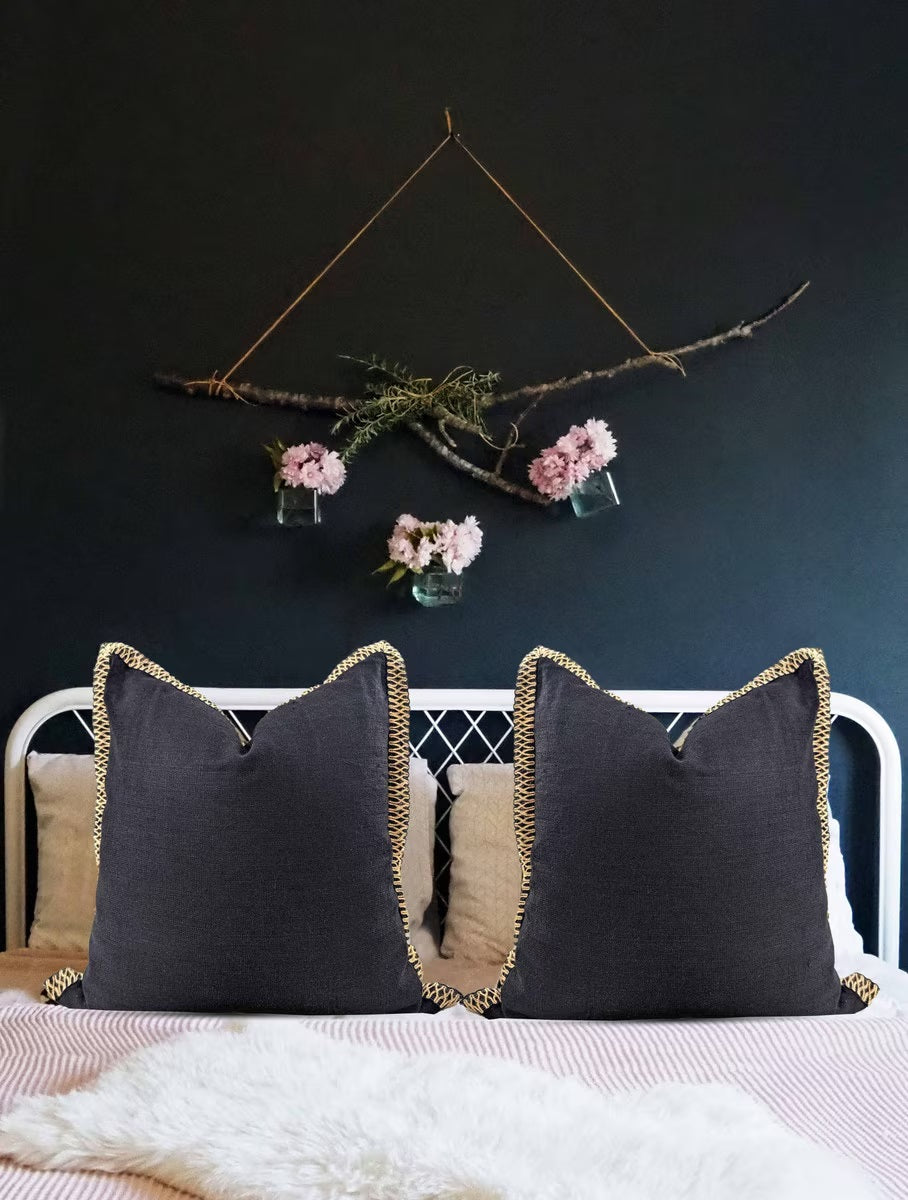 Jute Flange Cushion Cover 40x60