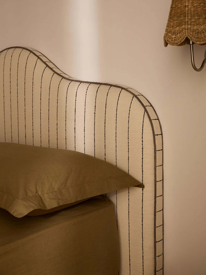 Linen & Cotton Sheet Set -  Khaki