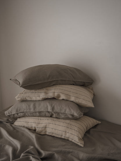 French Flax Linen Pillowcases | Caper