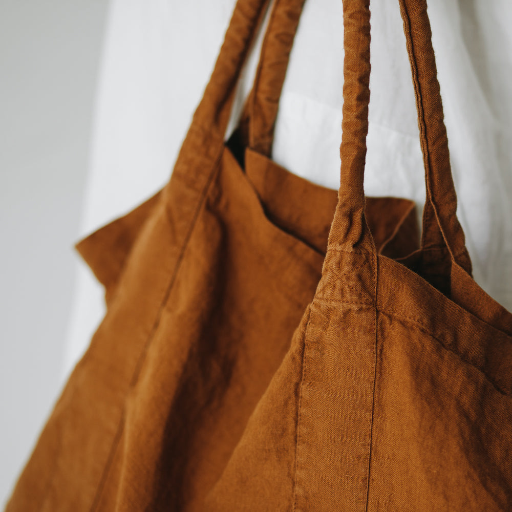 Linen Tote Bag | Mustard