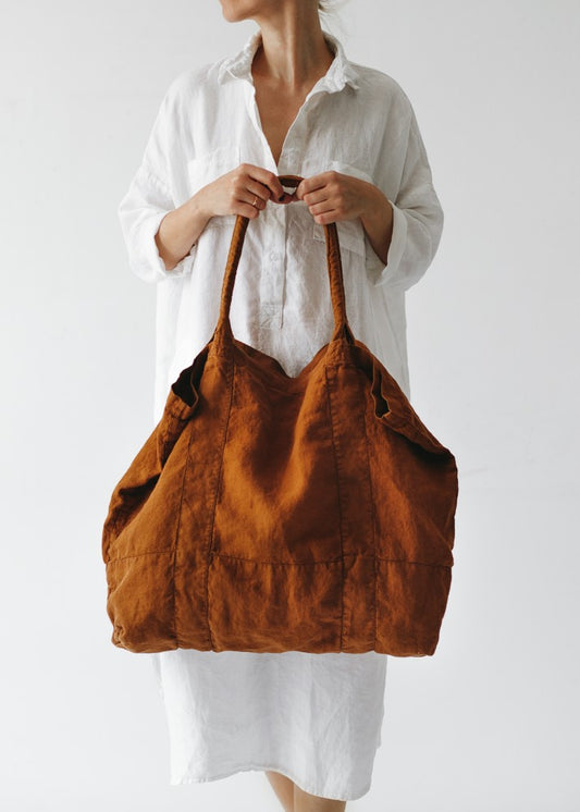 Linen Tote Bag | Mustard