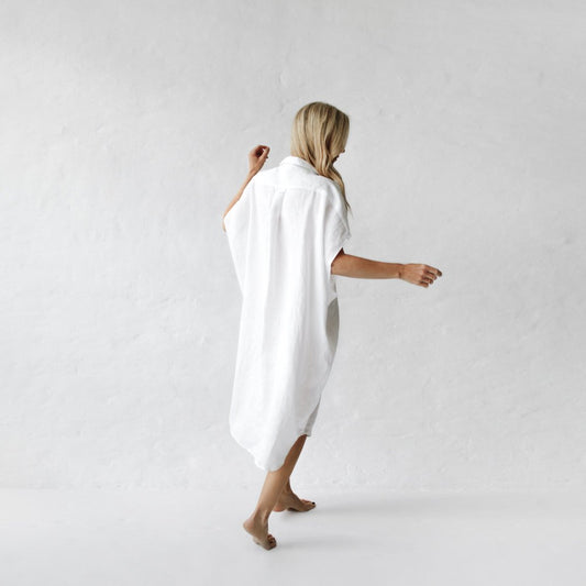 The Rei Linen Dress – White