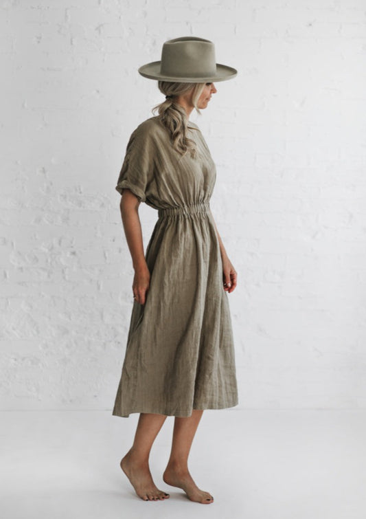 Ava Linen Dress | Beige