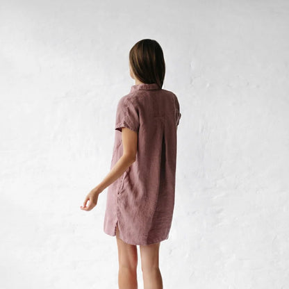 Short Linen Tunic | Mauve