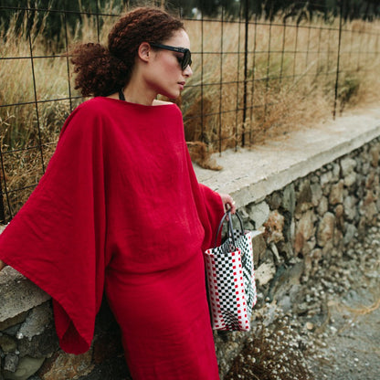 Kiko Linen Dress | Red