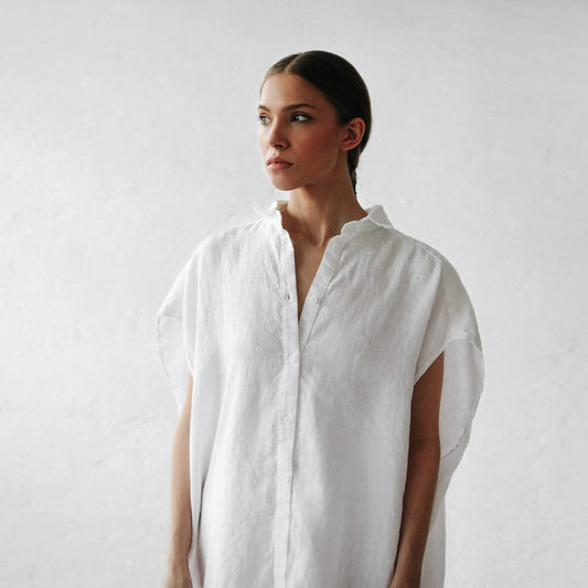 The Rei Linen Dress – White