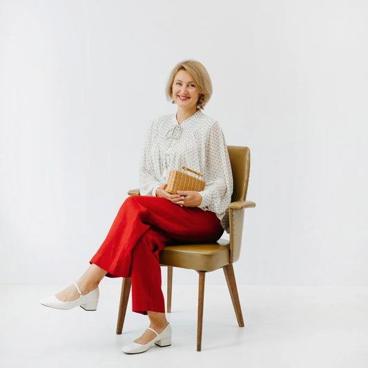 WILLOW Linen Pants - Red