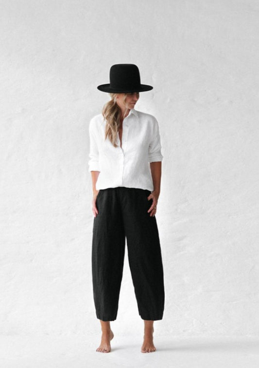 Uma Linen Pants | Black