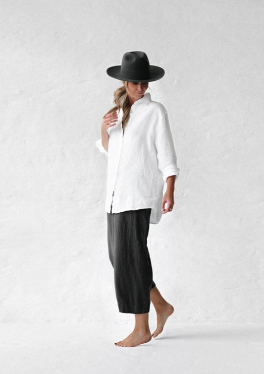 Uma Linen Pants | Grey