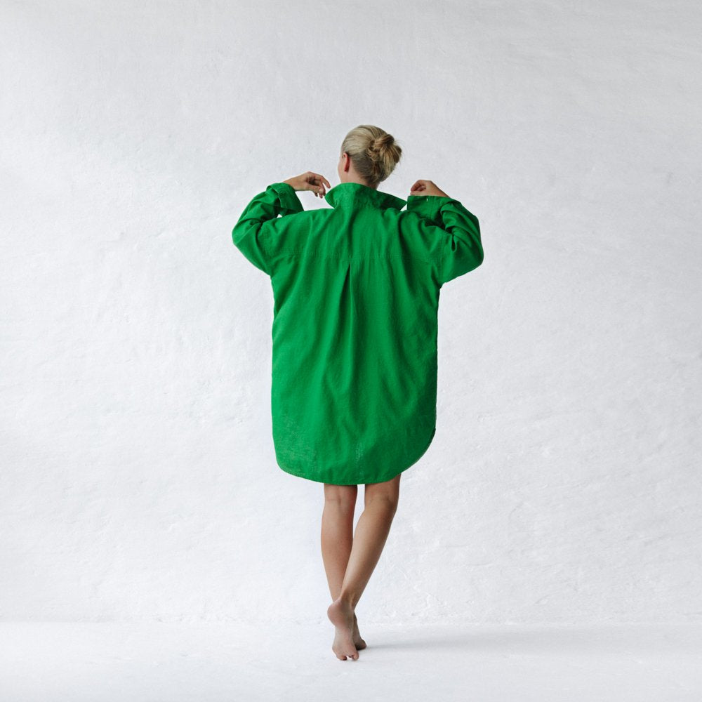 Supersized Boyfriend Shirt| Green