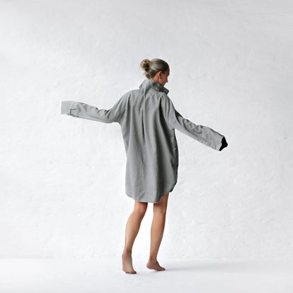 Supersized Boyfriend Shirt| Grey