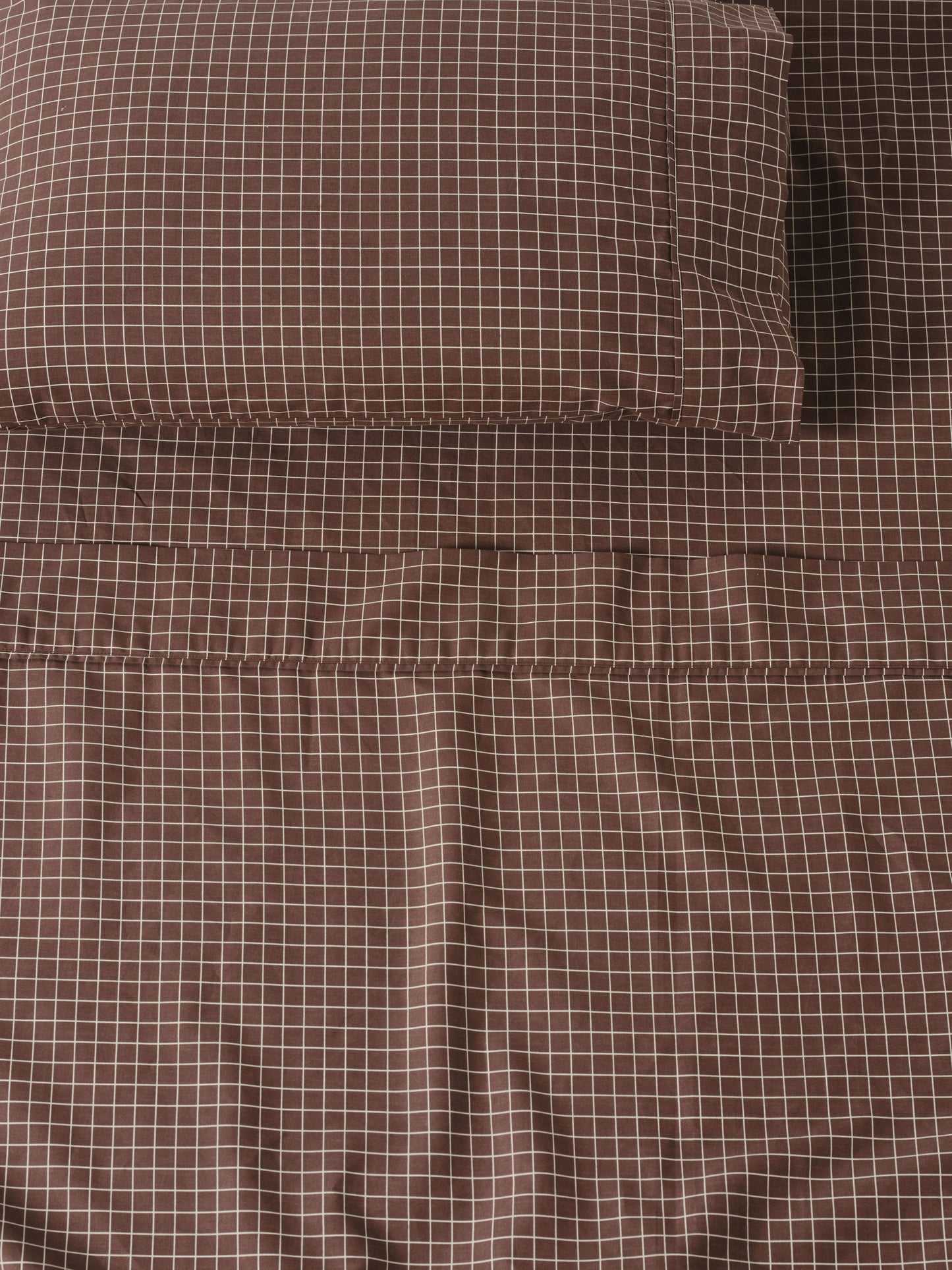 Check Sheet Set in Chocolate