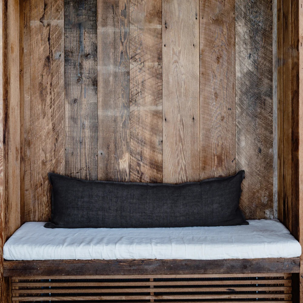 Linen Lumbar Cushion | Midnight - 120cm