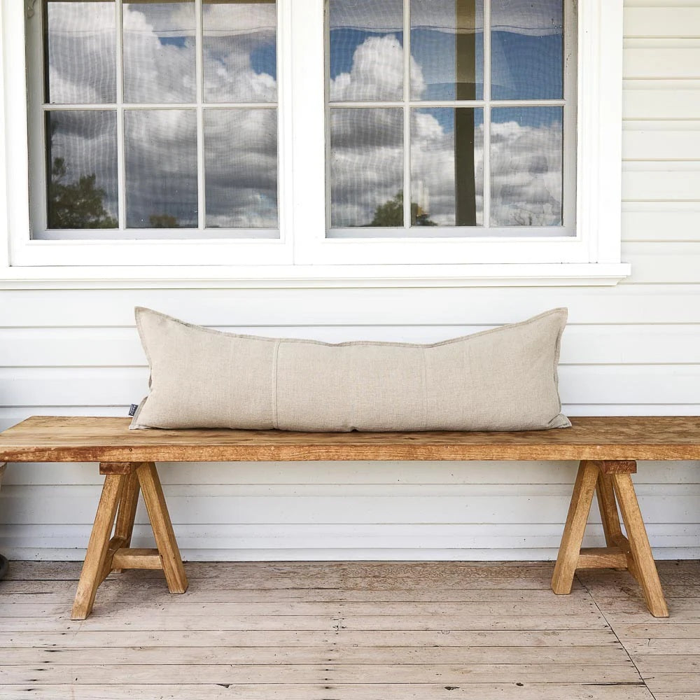 Linen Lumbar Cushion | Natural- 120cm