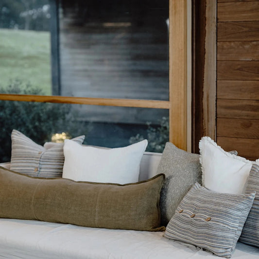 Linen Lumbar Cushion | Olive - 120cm