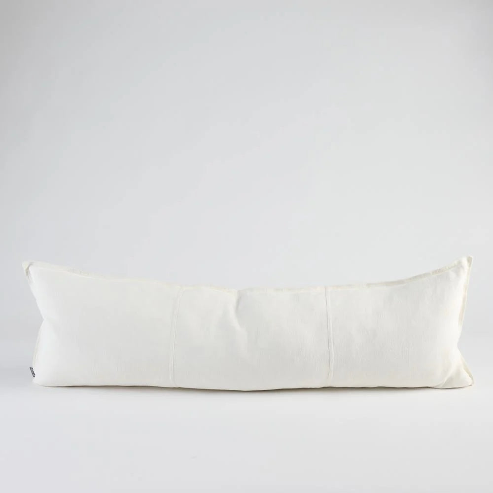 Linen Lumbar Cushion | White- 120cm