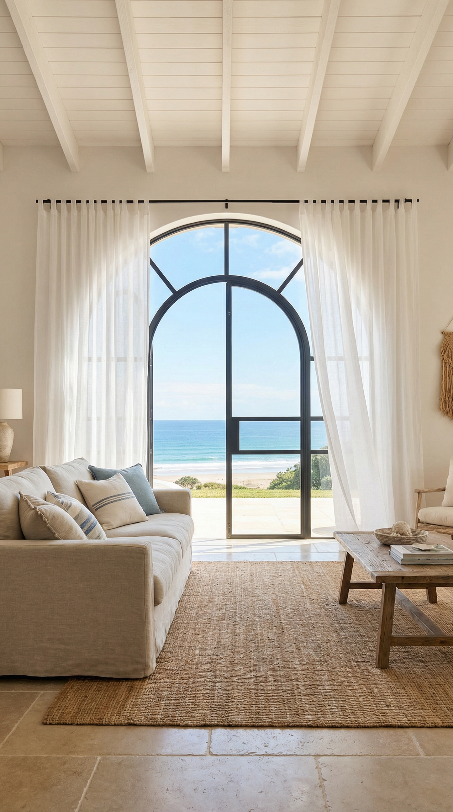 Sheer Linen Curtains | White