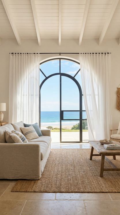 Sheer Linen Curtains | White