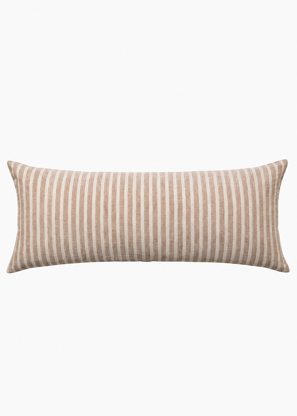 Linen Lumbar - Toffee Stripe 30cm x 90cm