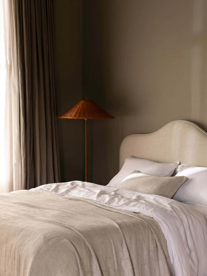 Piped Edge Headboard | Marion Upholstered Bedhead | Natural & Chalk