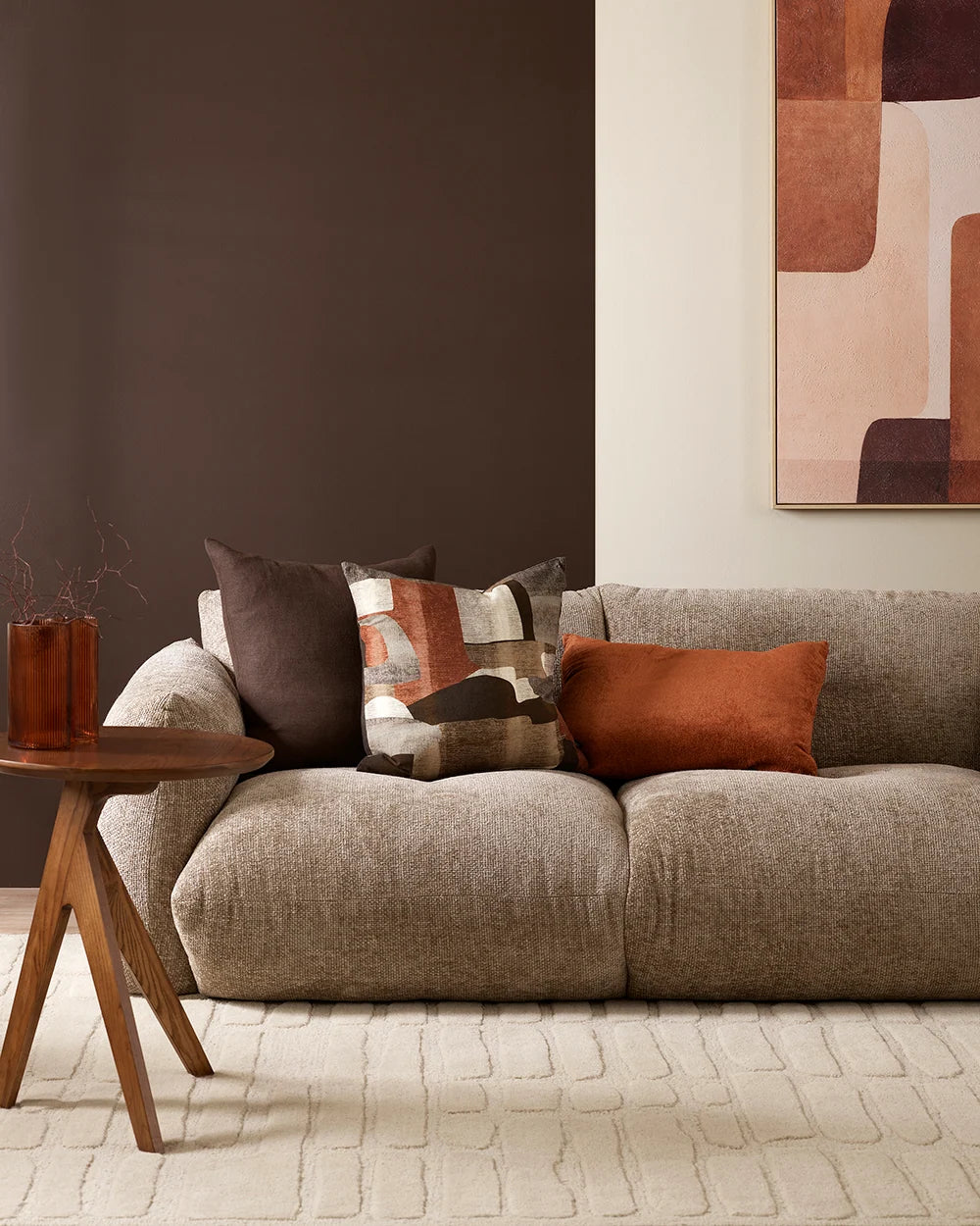 Milano Cushion in Cocoa