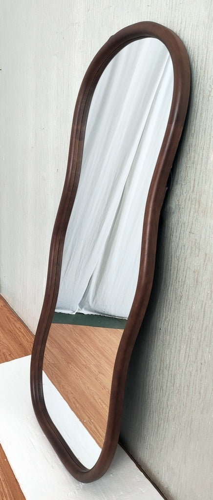 Walnut Abstract Mirror
