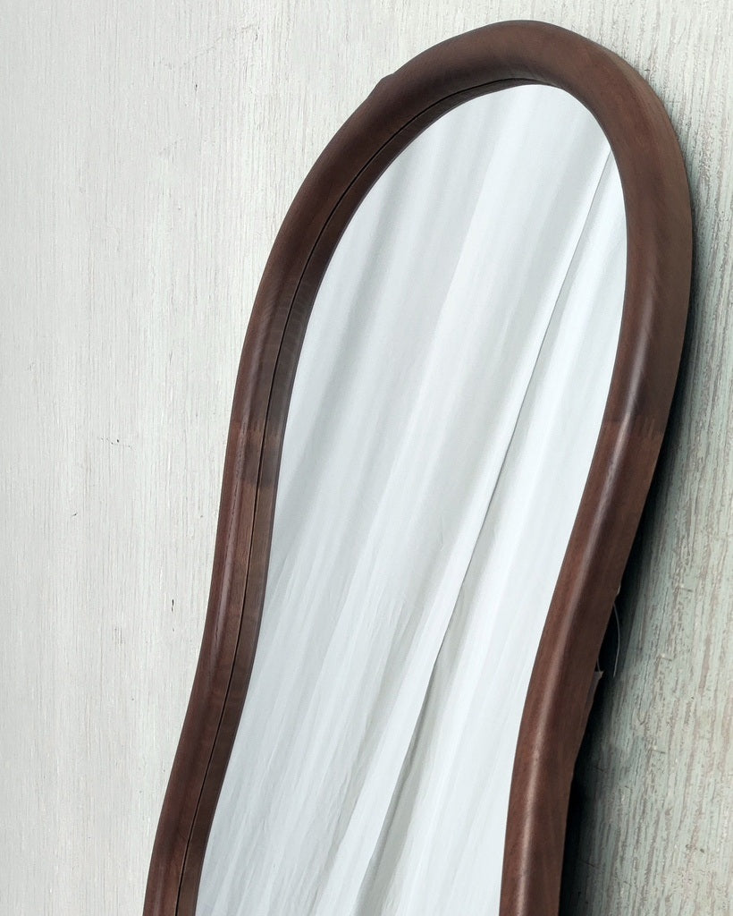 Walnut Abstract Mirror