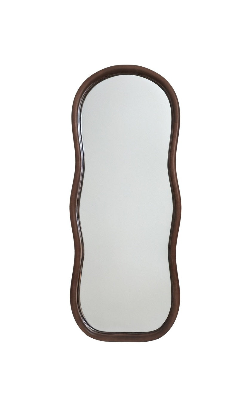 Walnut Abstract Mirror