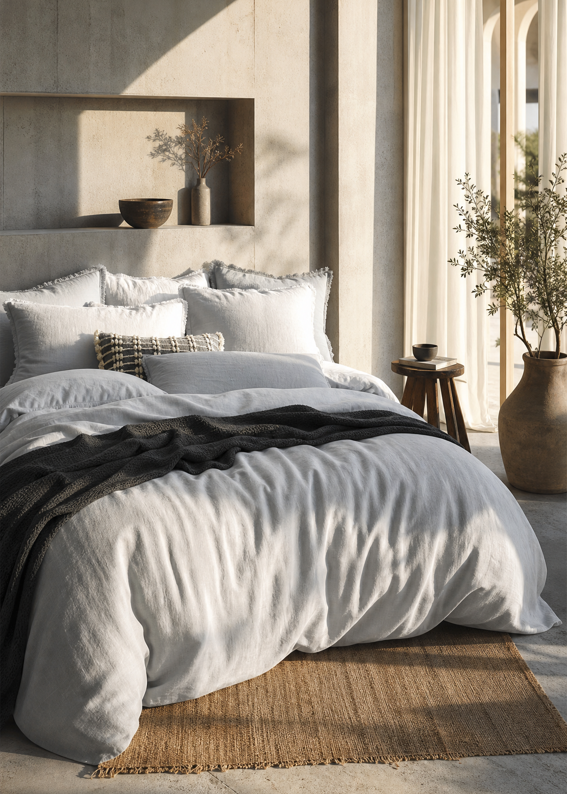 Linen Duvet Cover Set | Mist