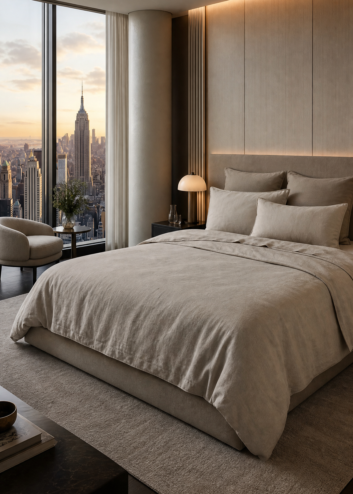 Linen Duvet Cover - Pebble