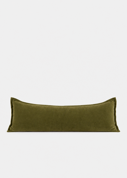 Grand Velvet Lumbar Cushion - Moss