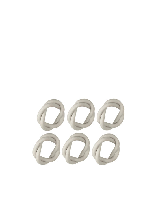 Stoneware Napkin Rings | Beige