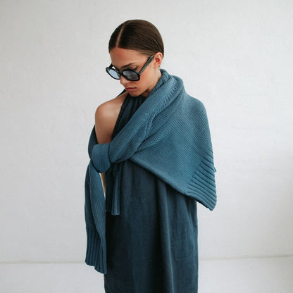 Izumi Linen Dress | Navy