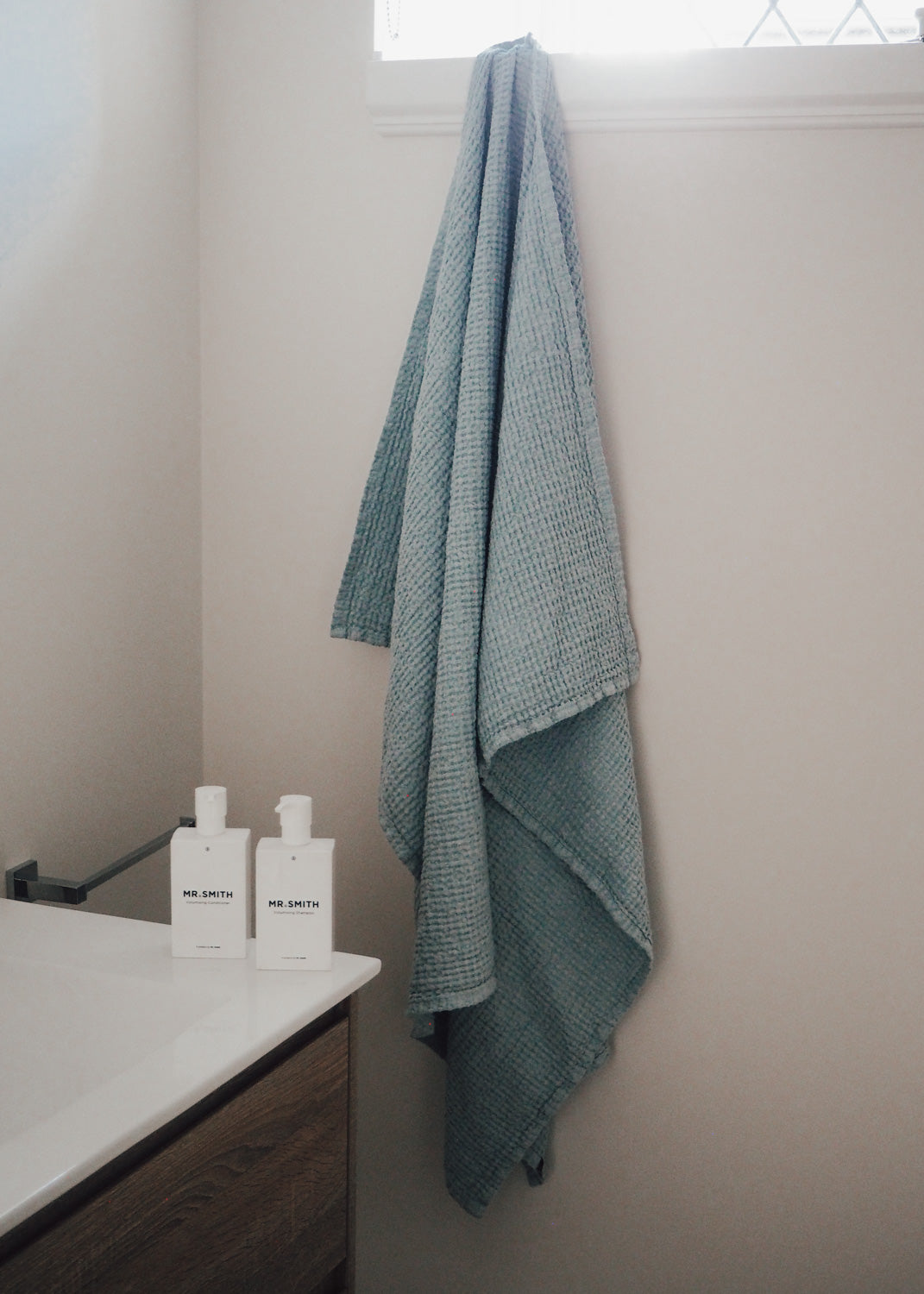 Linen Waffle Towel Set | Dusky Blue (Set of 3)