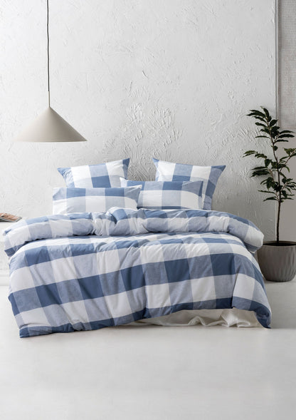 Aelia Duvet Cover Set | Denim