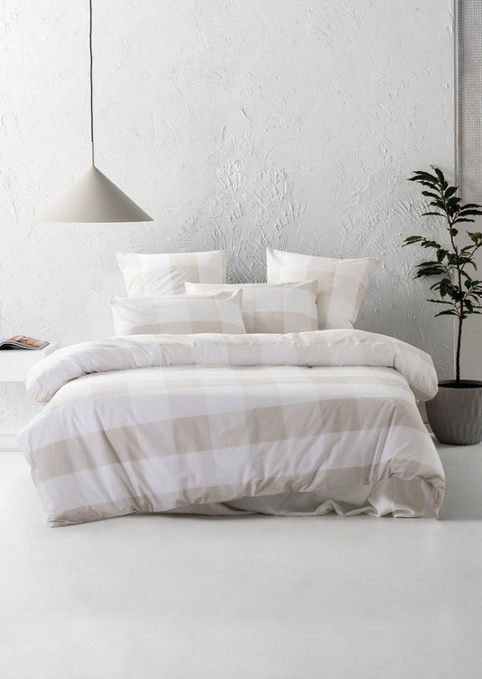 Cotton Duvet Cover Set | Taupe